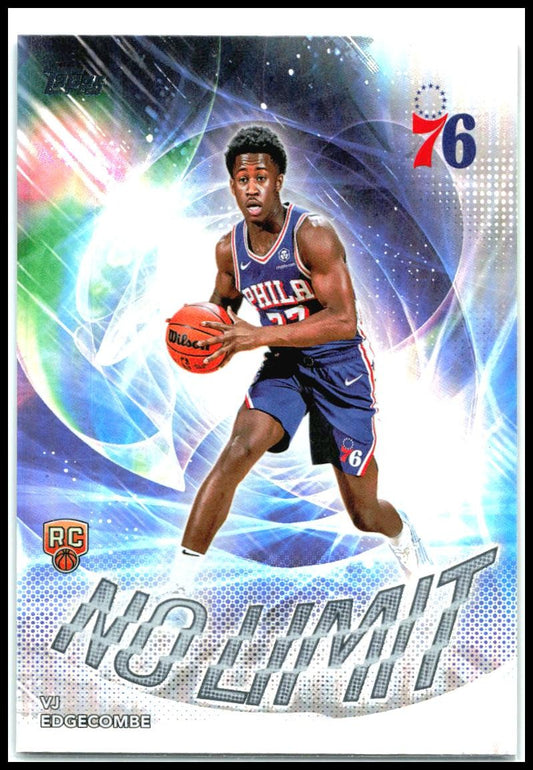 2025-26 Topps No Limit Rainbow Foilboard #NL-3 VJ Edgecombe Philadelphia 76ers