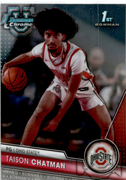 2023-24 Bowman University Chrome #62 Taison Chatman Ohio State Buckeyes