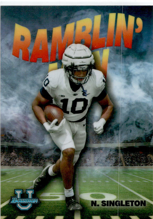 2022 Bowman University Ramblin' Man #RM-2 Nick Singleton Penn State Nittany Lion