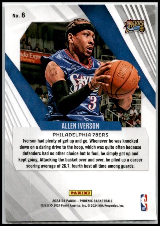2023-24 Panini Phoenix #8 Allen Iverson Philadelphia 76ers
