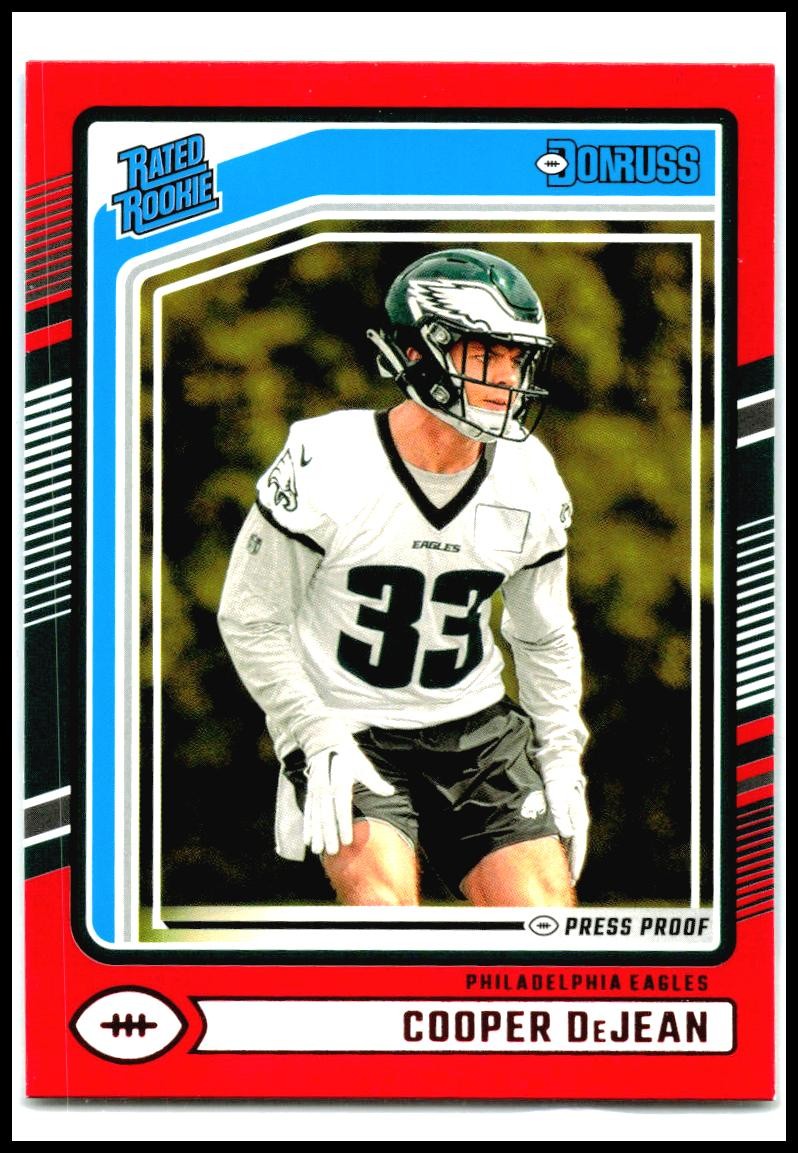 2024 Donruss Press Proof Red #305 Cooper DeJean Rookie Philadelphia Eagles