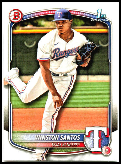 2025 Bowman Prospects #BP-121 Winston Santos Texas Rangers