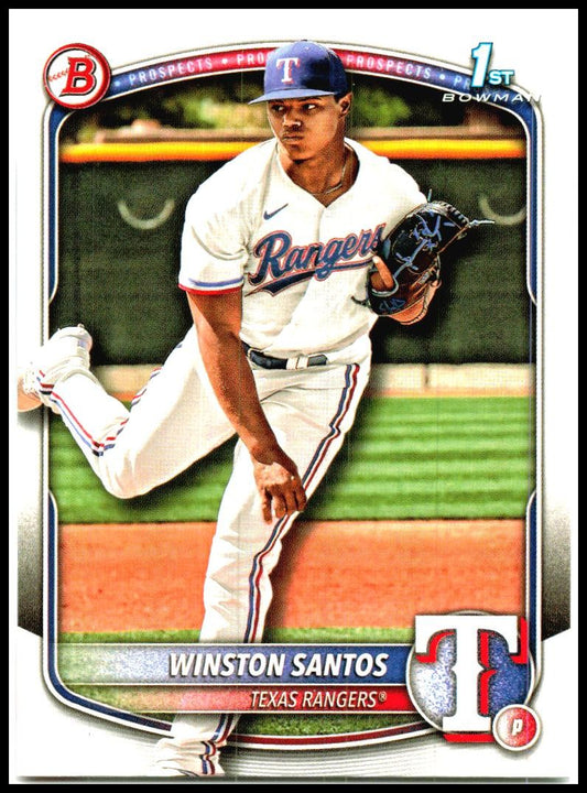 2025 Bowman Prospects #BP-121 Winston Santos Texas Rangers
