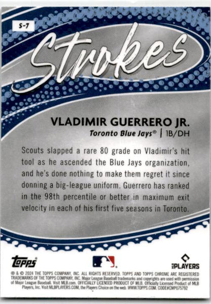 2024 Topps Chrome Strokes #S-7 Vladimir Guerrero Jr. Toronto Blue Jays