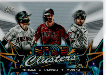 2023 Topps Chrome Cosmic Star Clusters #SC-2 Thomas/Carroll/ Moreno Diamondbacks