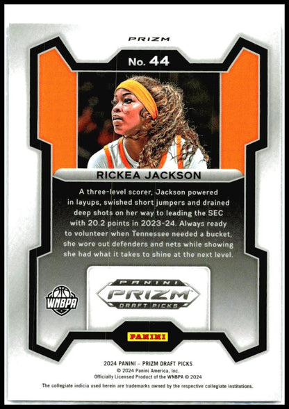 2024 Panini Prizm Draft Picks Purple Wave #44 Rickea Jackson Sparks