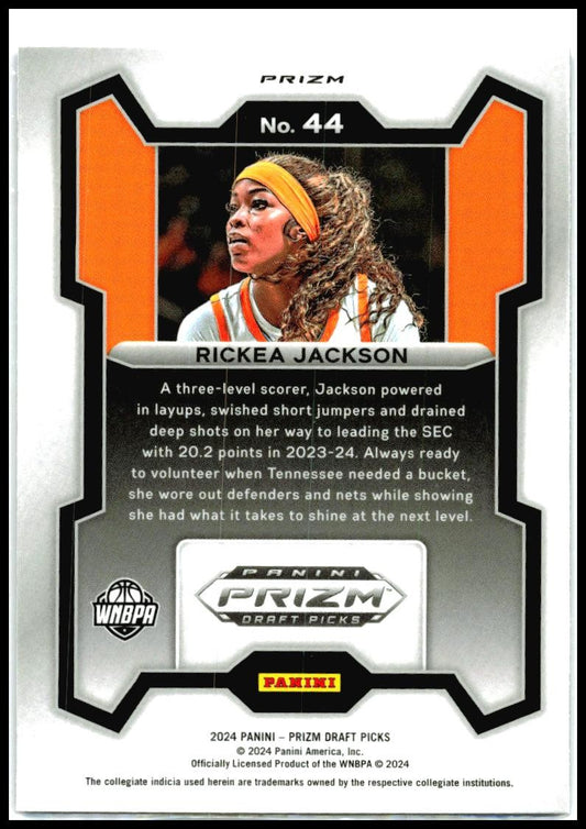 2024 Panini Prizm Draft Picks Purple Wave #44 Rickea Jackson Sparks
