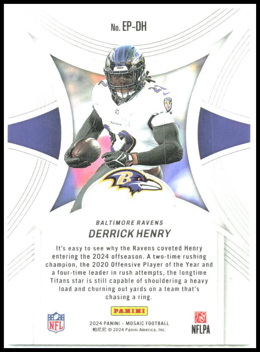 2024 Panini Mosaic Epic Performers #EP-DH Derrick Henry Baltimore Ravens
