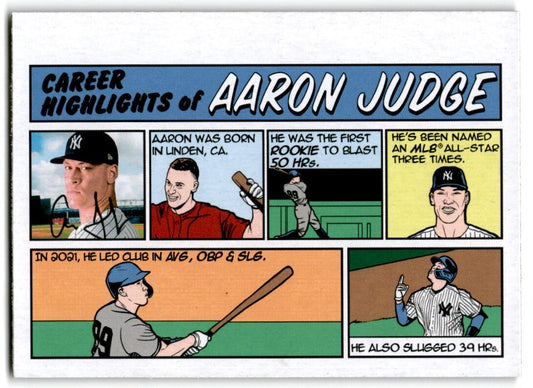 2022 Topps Heritage 1973 Topps Comics Aaron Judge New York Yankees #73TC-7