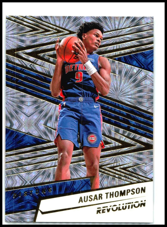 2024-25 Panini Revolution Fireworks #9 Ausar Thompson #/149 Detroit Pistons