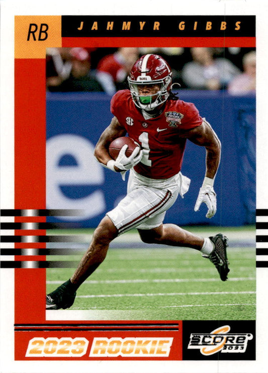 2023 Score 2003 Throwback Rookies Red #9 Jahmyr Gibbs Alabama Crimson Tide