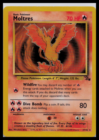 Pokemon TCG - Fossil #27/62 Moltres - LP