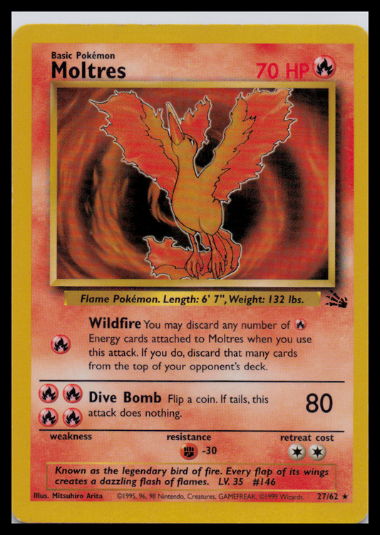 Pokemon TCG - Fossil #27/62 Moltres - LP