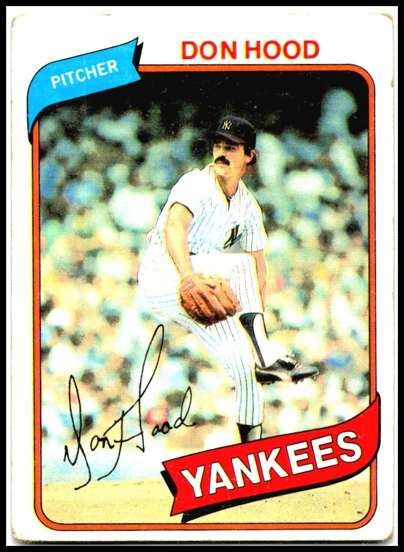 1980 Topps #89 Don Hood New York Yankees