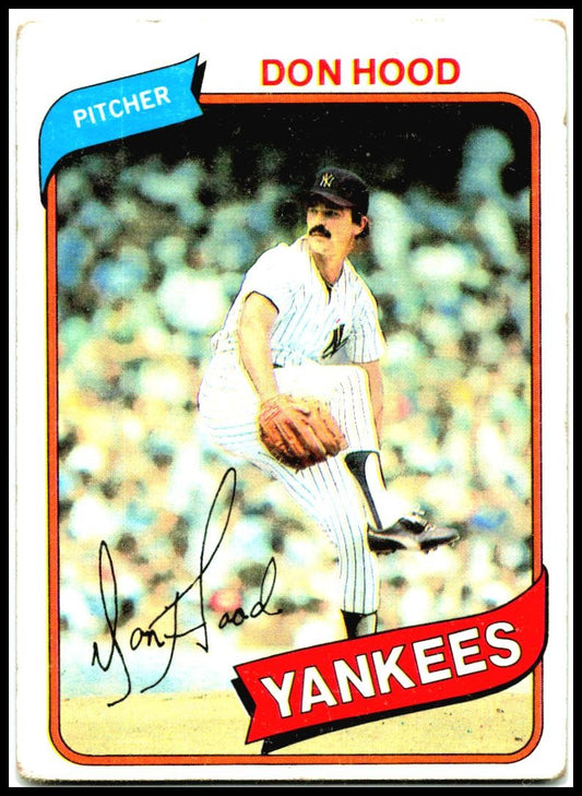 1980 Topps #89 Don Hood New York Yankees
