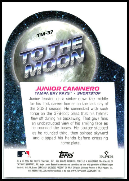 2024 Topps Big League To the Moon Die Cuts #TM-37 Junior Caminero Tampa Bay Rays