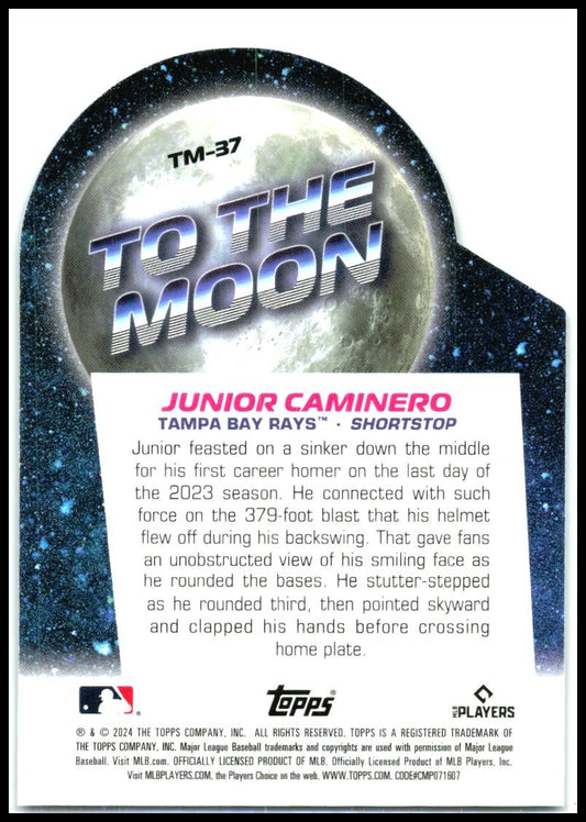 2024 Topps Big League To the Moon Die Cuts #TM-37 Junior Caminero Tampa Bay Rays