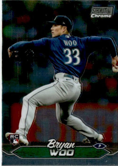 2024 Stadium Club Chrome #285 Bryan Woo Seattle Mariners