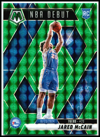 2024-25 Panini Mosaic Green Mosaic NBA Debut #263 Jared McCain 76ers