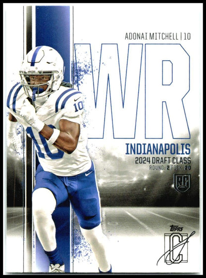 2024 Topps Signature Class #119 Adonai Mitchell Rookie Indianapolis Colts
