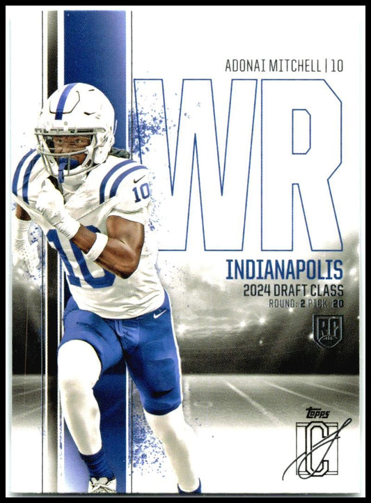2024 Topps Signature Class #119 Adonai Mitchell Rookie Indianapolis Colts
