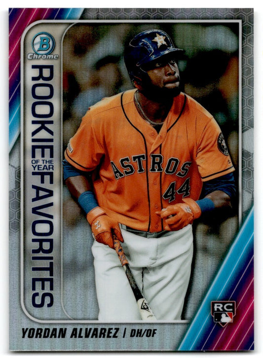 2020 Bowman Chrome Rookie of the Year Favorites Yordan Alvarez Houston Astros