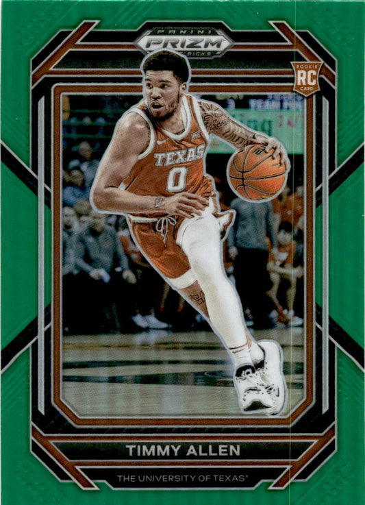 2023-24 Panini Prizm Draft Picks Green #37 Timmy Allen Texas Longhorns
