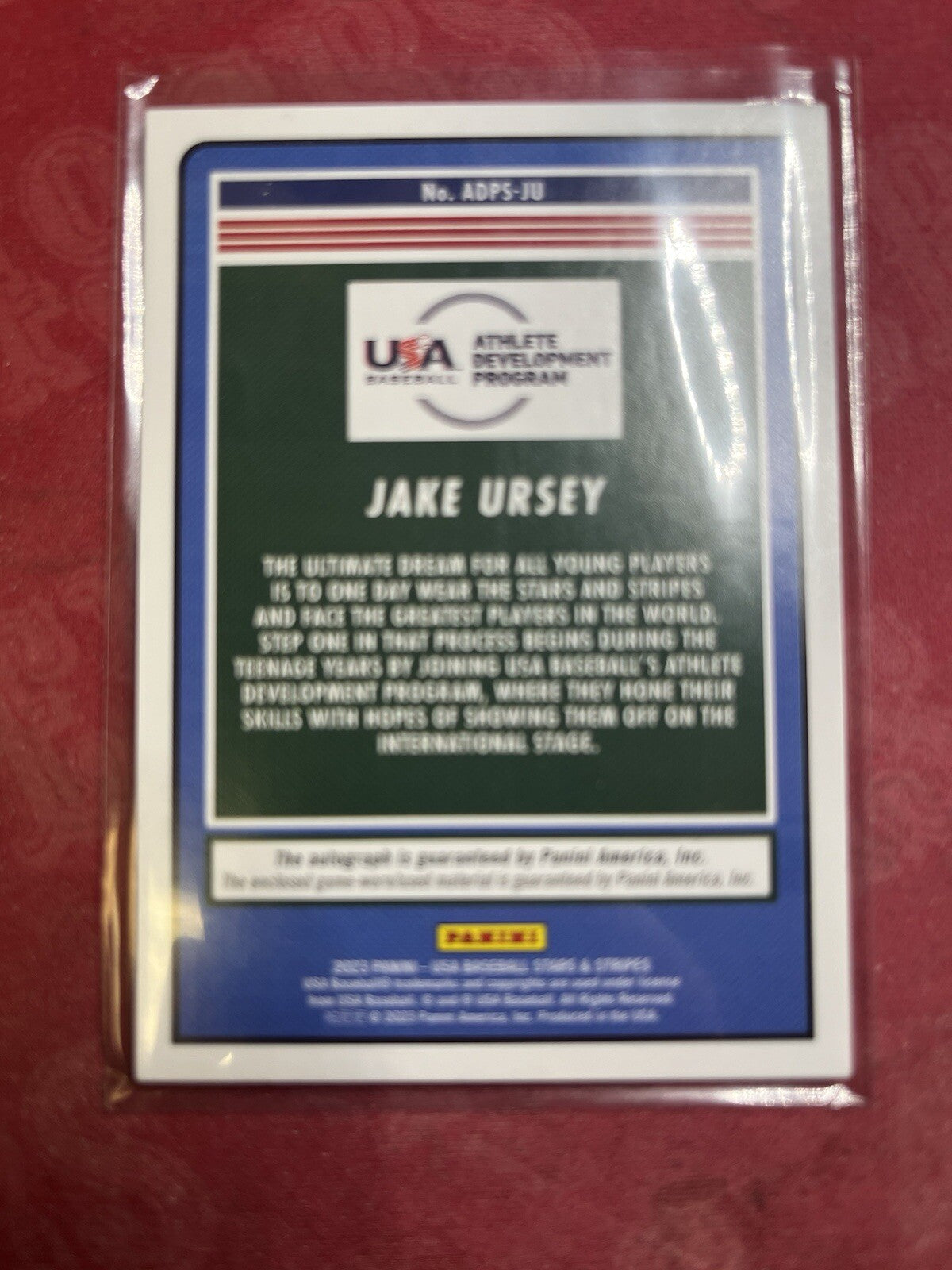 2023 USA Stars & Stripes #ADPS-JU Jake Ursey RPA