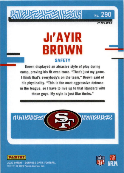 2023 Donruss Optic Holo #290 Ji'Ayir Brown