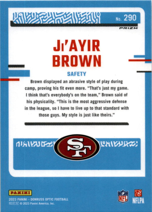 2023 Donruss Optic Holo #290 Ji'Ayir Brown