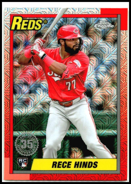 2025 Topps 1990 Topps 35th Anniversary Chrome Mojo #T90C-17 Rece Hinds Reds