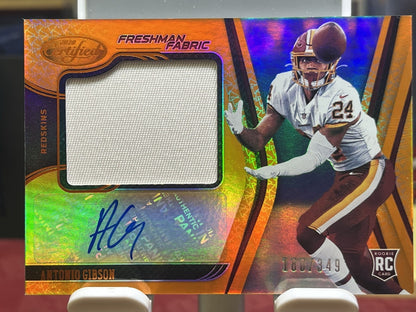 2020 Certified Freshman Fabric ORANGE ANTONIO GIBSON RPA #/349