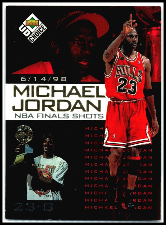 1998-99 UD Choice Preview NBA Finals Shots #8 Michael Jordan Bulls