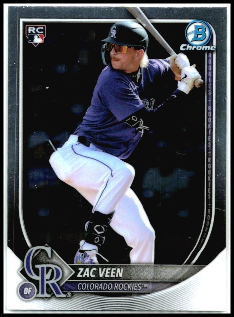 2025 Bowman Chrome #69 Zac Veen Rookie Colorado Rockies