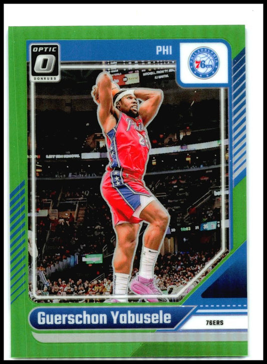 2024-25 Donruss Optic Green Shock #168 Guerschon Yabusele 76ers