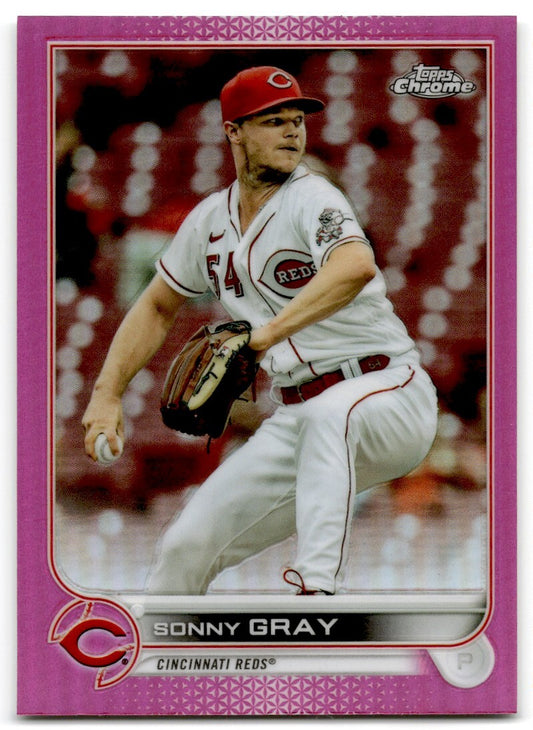 2022 Topps Chrome Pink Refractor Sonny Gray Cincinnati Reds #76