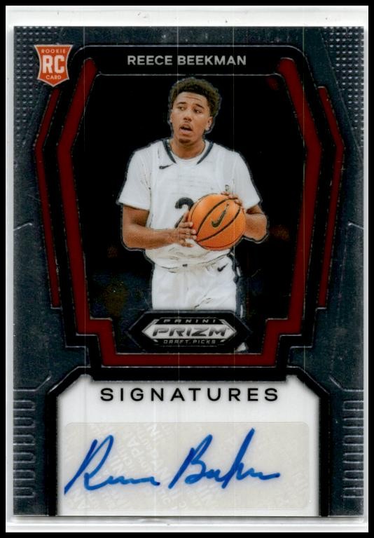 2024 Panini Prizm Draft Picks Signatures #S-BEE Reece Beekman Auto Brooklyn Nets