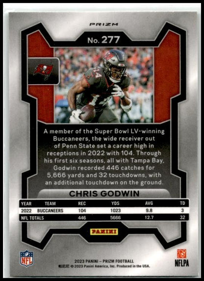 2023 Panini Prizm Green Wave #277 Chris Godwin Tampa Bay Buccaneers