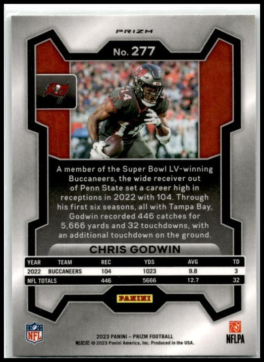 2023 Panini Prizm Green Wave #277 Chris Godwin Tampa Bay Buccaneers