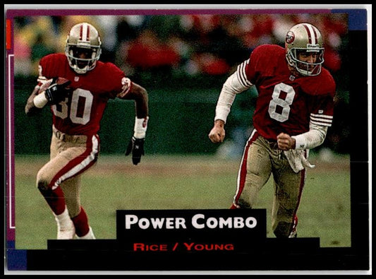 1993 Pro Set Power Update - Combos #PC2 Jerry Rice / Steve Young 49ers