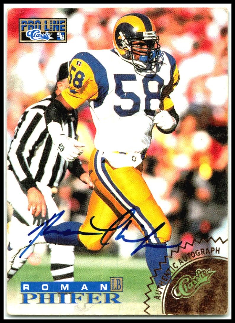 1996 Pro Line Autographs Gold #NNO Roman Phifer Auto #/250 St. Louis Rams