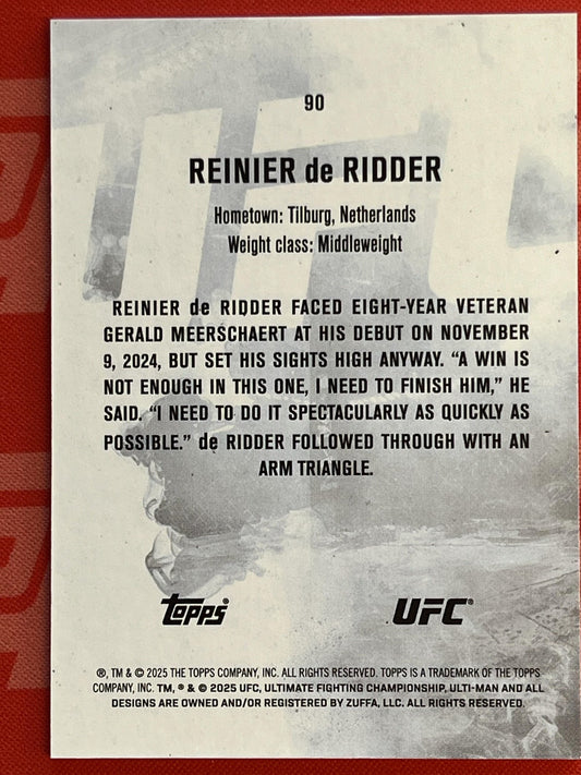 2025 Topps Knockout UFC Gold #90 Reinier de Ridder Rookie #/188