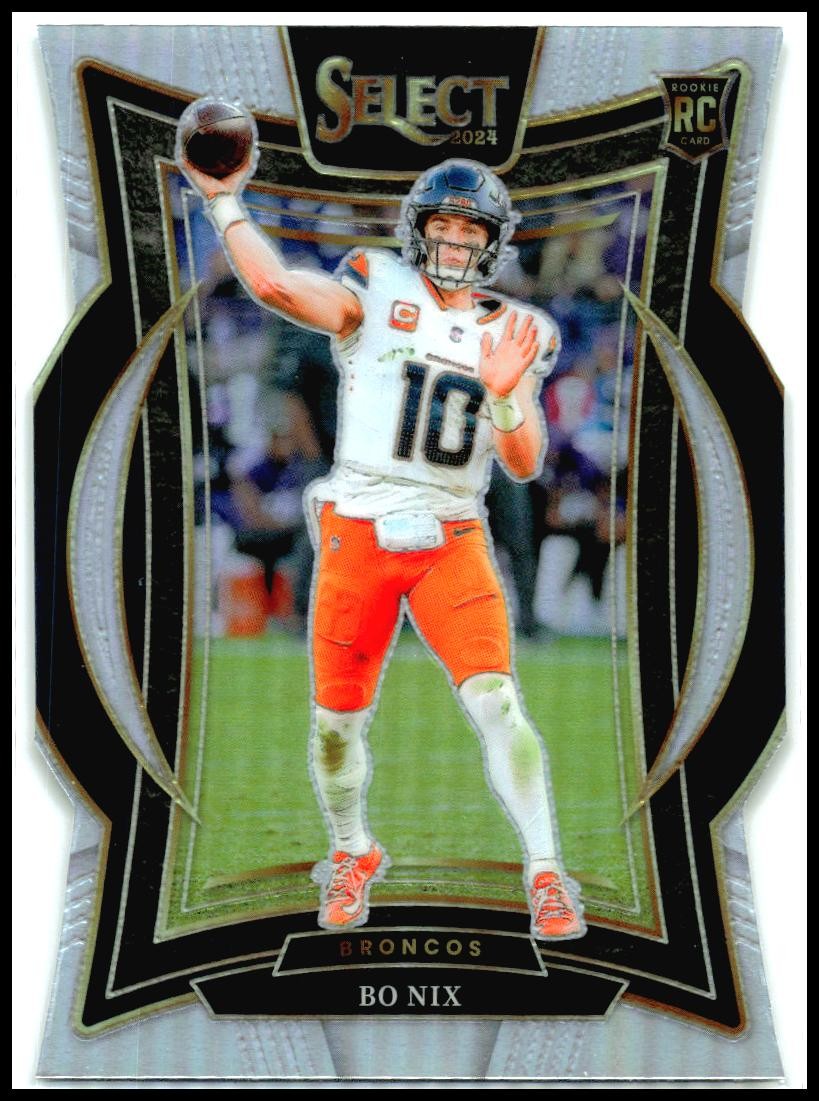 2024 Panini Select Silver Prizm Die Cut #30 Bo Nix Rookie Denver Broncos