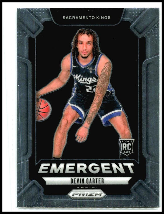 2024-25 Panini Prizm Emergent #9 Devin Carter Sacramento Kings