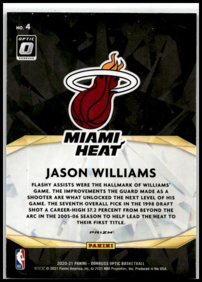 2020-21 Donruss Optic Winner Stays Holo #4 Jason Williams Miami Heat