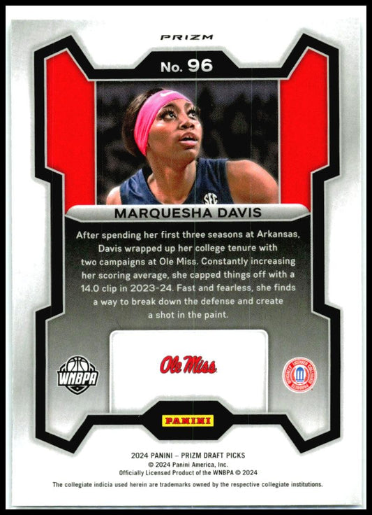 2024-25 Prizm Draft Picks Silver #96 Marquesha Davis Sky