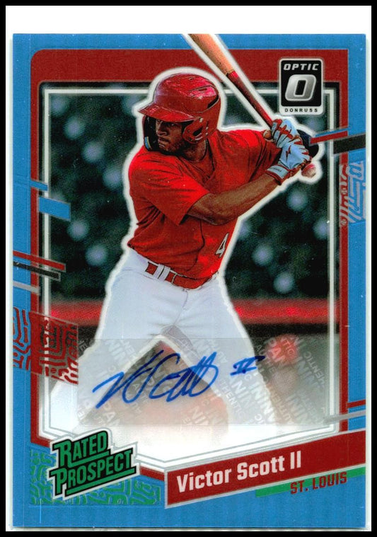 2023 Donruss Optic Rated Signatures light blue /25 #RPS-VS Victor Scott II Auto