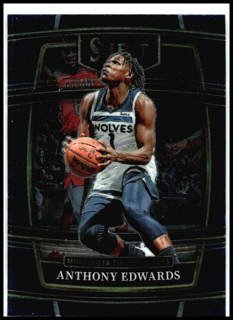 2021-22 Panini Select Blue #49 Anthony Edwards Minnesota Timberwolves