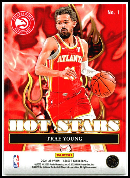 2024-25 Panini Select Hot Stars #1 Trae Young Atlanta Hawks