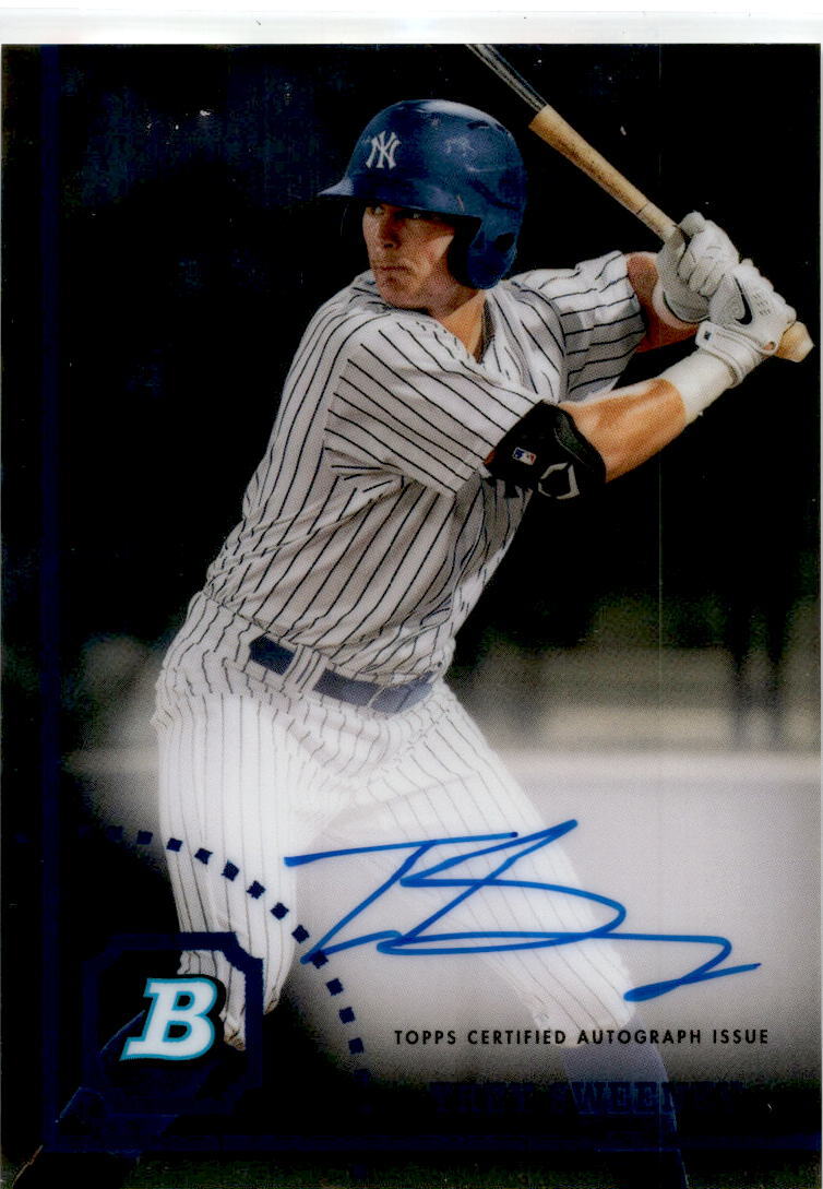 2022 Bowman Heritage Chrome Prospect Auto #CPA-TS Trey Sweeney Auto Yankees